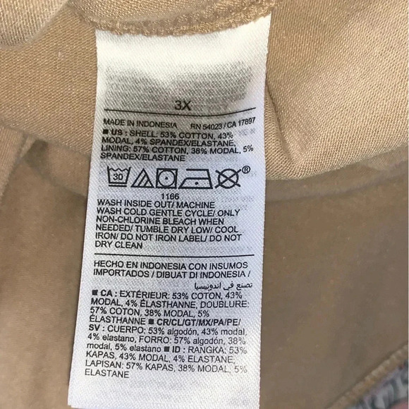 Old Navy Plus 3X Bodysuit V-Neck Rib Knit Polka Dots Tan NWT *read - Picture 12 of 13